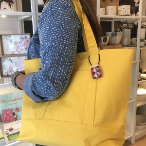 Sac cabas en coton jaune. – Image 3