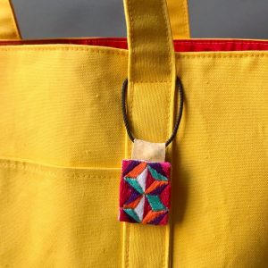Sac cabas en coton jaune. – Image 5