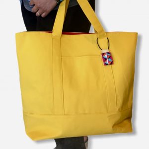 Sac cabas en coton jaune. – Image 6