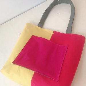 Sac tote bag en coton patchwork – Image 2