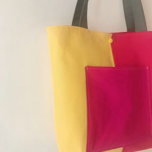 Sac tote bag en coton patchwork – Image 3