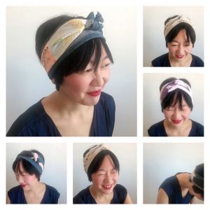 Bandeau ,turban à nouer réversible . – Image 12