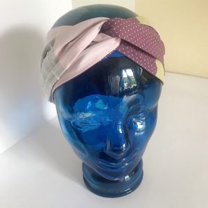 Bandeau ,turban à nouer réversible . – Image 3