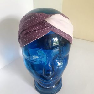 Bandeau ,turban à nouer réversible . – Image 4