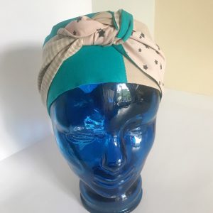 Bandeau ,turban à nouer réversible . – Image 4