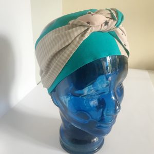 Bandeau ,turban à nouer réversible . – Image 5