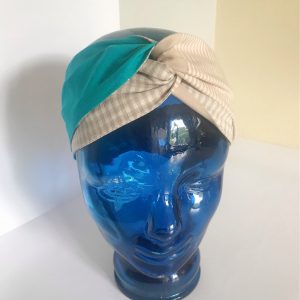 Bandeau ,turban à nouer réversible . – Image 6