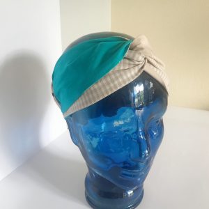 Bandeau ,turban à nouer réversible . – Image 7