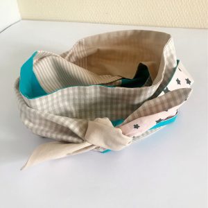 Bandeau ,turban à nouer réversible . – Image 10