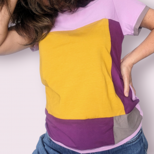 Tee shirt manches courtes en patchwork. – Image 2