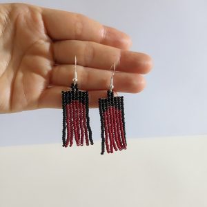 Boucle d'oreille tissées perles Miyuki. – Image 3