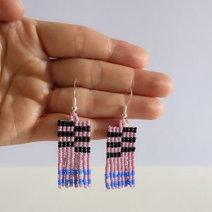 Boucle d'oreille en perles Miyuki. – Image 2