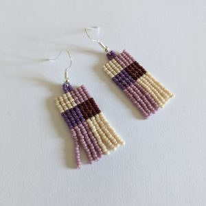 Boucle d'oreille tissées perles Miyuki.