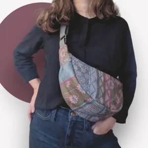 Sac banane en tissu imprimé recyclé. – Image 4