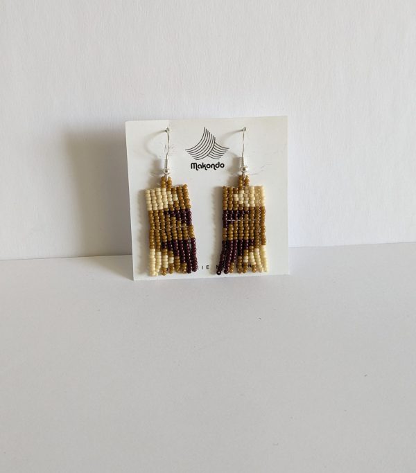 Boucles d'oreilles en perles miyuki . – Image 2