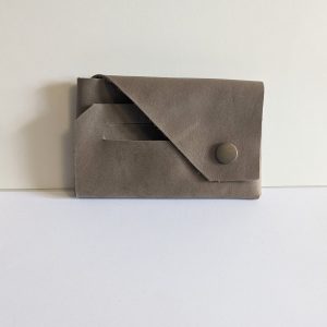 Porte-cartes origami en cuir recyclé