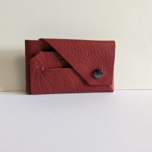 Porte-cartes en cuir recyclé modèle origami