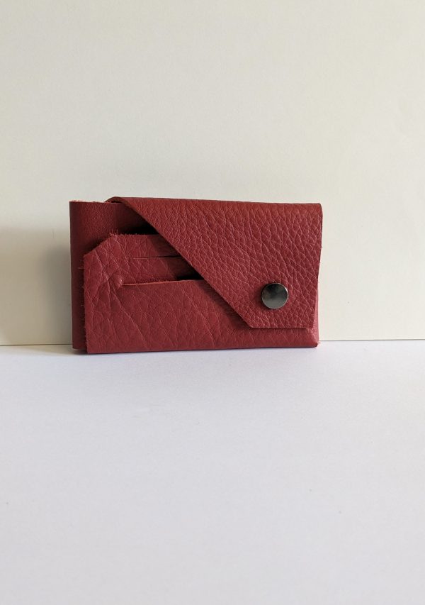 Porte-cartes en cuir recyclé modèle origami