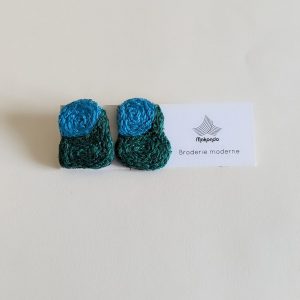 boucle d'oreille puce brodée