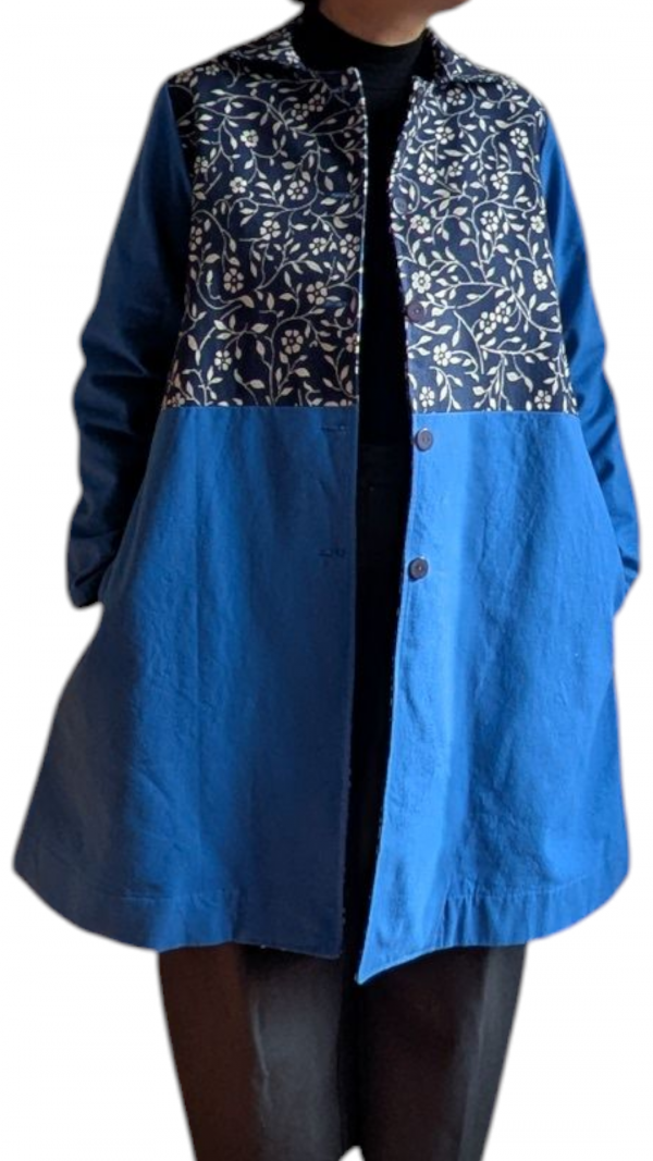 Manteau upcyclé bicolore – Image 2