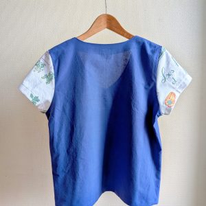 Haut col V manches courtes – dentelle & upcycling – Image 2