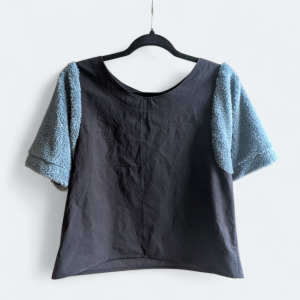 Haut en coton recyclé à carreaux